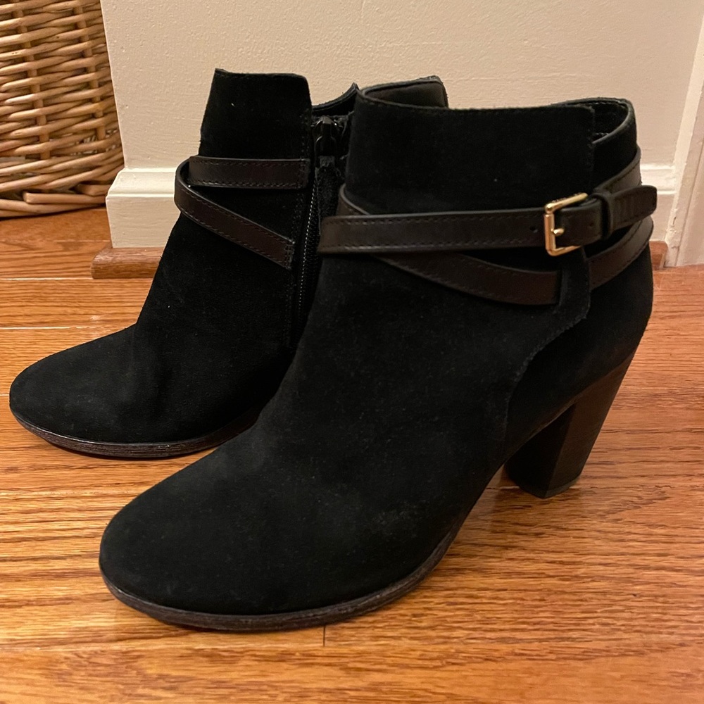 Cole Haan Black Suede Booties